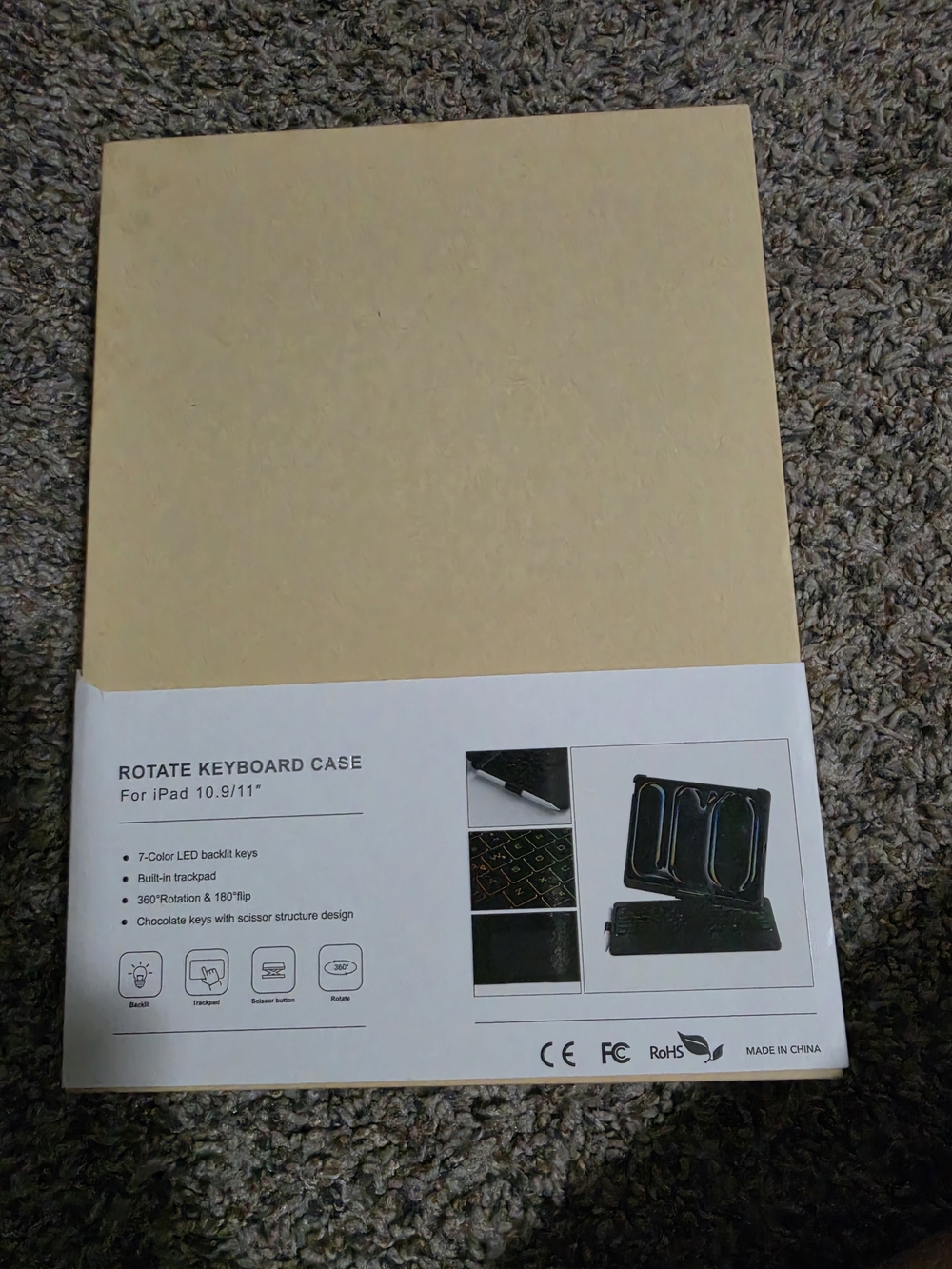 Rotate Keyboard Case for iPad 10.9/11" - Beige